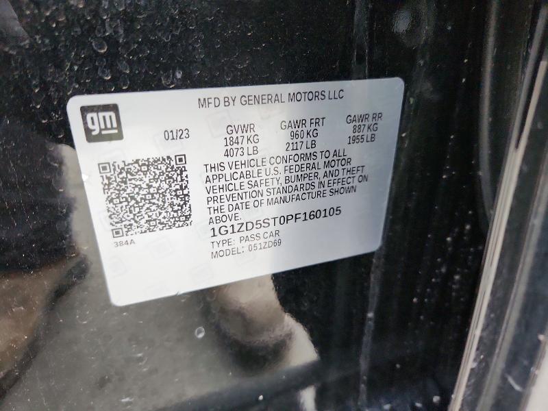 Aukcja sprzedaży 2023 Chevrolet Malibu, vin: 1G1ZD5ST0PF160105, numer aukcji: 51164106