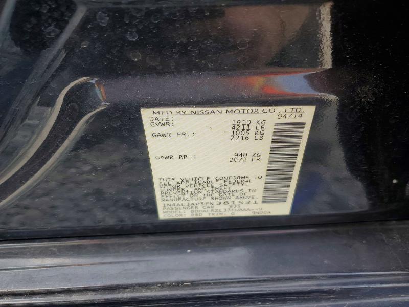 46782806 :رقم المزاد ، 1N4AL3AP3EN381531 vin ، 2014 Nissan Altima مزاد بيع