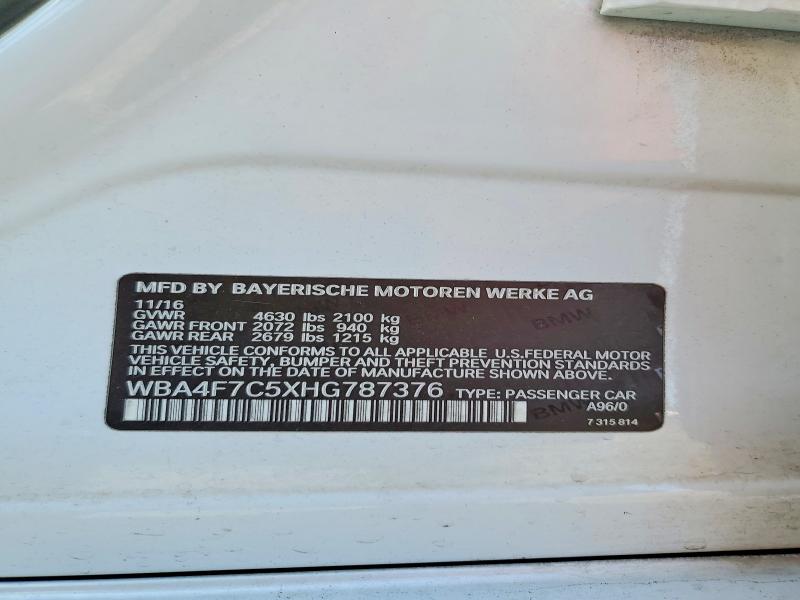 Продаж на аукціоні авто 2017 Bmw 430i, vin: WBA4F7C5XHG787376, номер лоту: 51655946