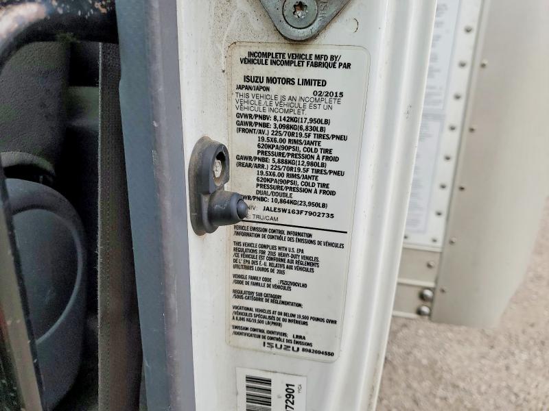 Auction sale of the 2015 Isuzu Nqr, vin: JALE5W163F7902735, lot number: 50722766
