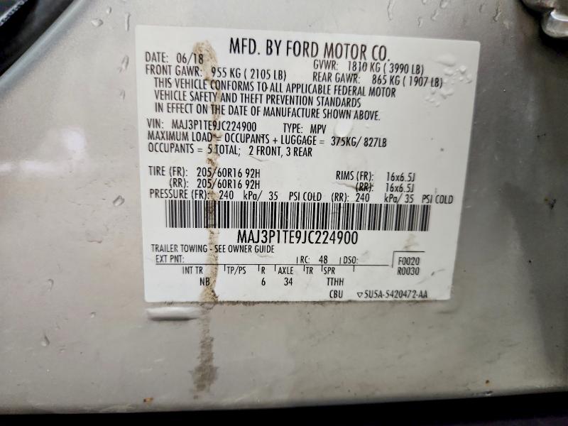 Продаж на аукціоні авто 2018 Ford Ecosport, vin: MAJ3P1TE9JC224900, номер лоту: 51280396