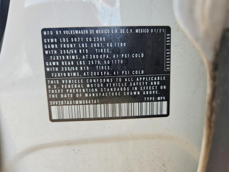 2021 Volkswagen Tiguan მანქანა იყიდება აუქციონზე, vin: 3VV2B7AX1MM064141, აუქციონის ნომერი: 50442916