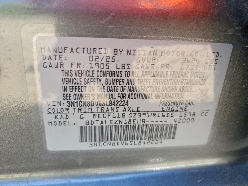Aukcja sprzedaży 2025 Nissan Versa, vin: 3N1CN8DV6SL842224, numer aukcji: 50655136