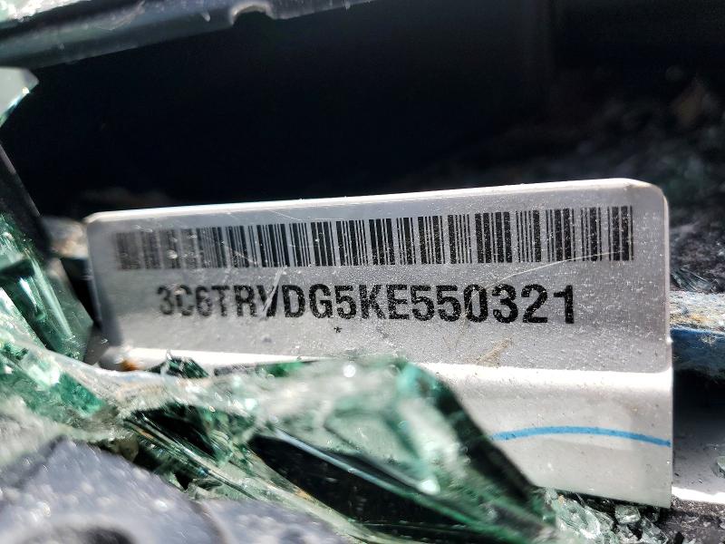 49001546 :رقم المزاد ، 3C6TRVDG5KE550321 vin ، 2019 Ram Promaster 2500 مزاد بيع