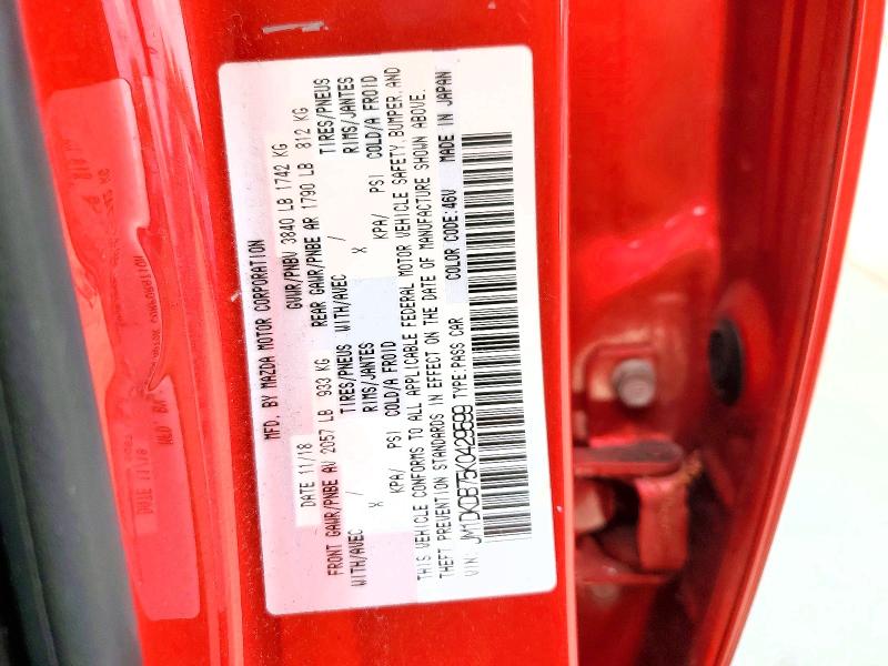 Aukcja sprzedaży 2019 Mazda Cx-3, vin: JM1DKDB75K0429599, numer aukcji: 50692446