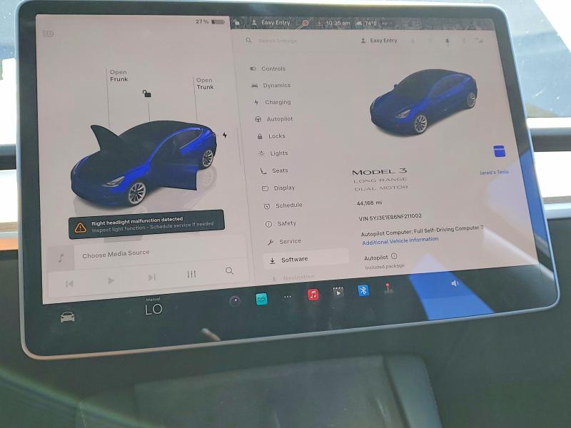 2022 Tesla Model 3 მანქანა იყიდება აუქციონზე, vin: 5YJ3E1EB6NF211002, აუქციონის ნომერი: 49336726