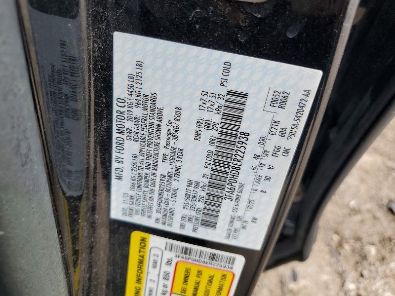 Продаж на аукціоні авто 2014 Ford Fusion, vin: 3FA6P0HD8ER225938, номер лоту: 52024476