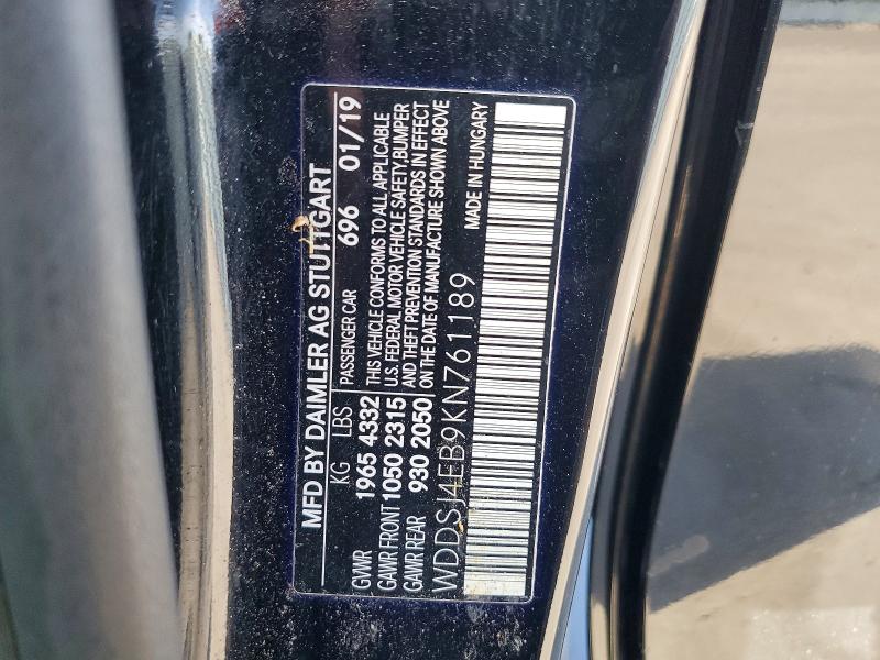 Продаж на аукціоні авто 2019 Mercedes-benz Cla, vin: WDDSJ4EB9KN761189, номер лоту: 49879846