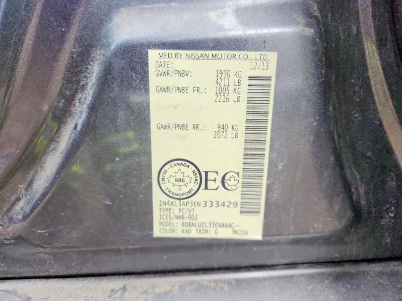 49240286 :رقم المزاد ، 1N4AL3AP3EN333429 vin ، 2014 Nissan Altima مزاد بيع