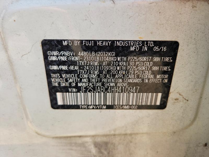 Продажа на аукционе авто 2017 Subaru Forester, vin: JF2SJABC4HH410947, номер лота: 50966906