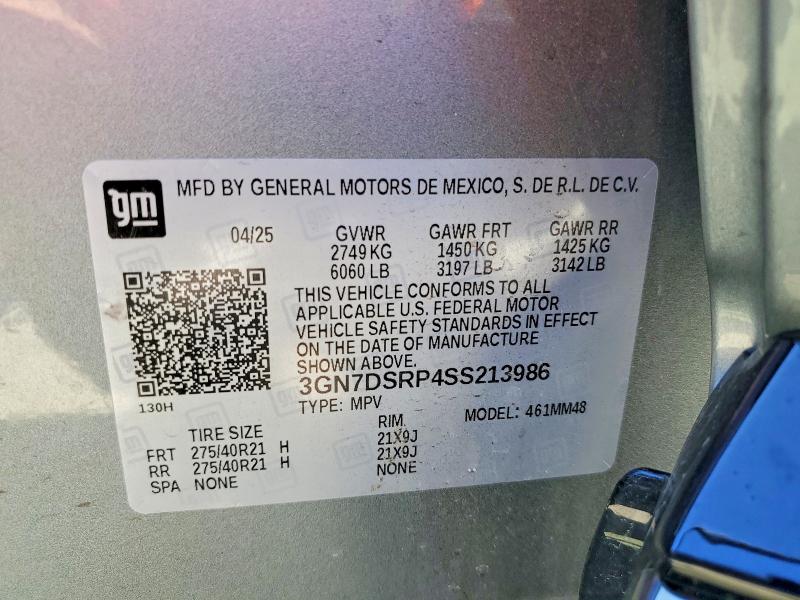 Aukcja sprzedaży 2025 Chevrolet Equinox, vin: 3GN7DSRP4SS213986, numer aukcji: 51511176