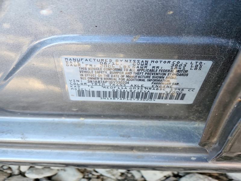 Продаж на аукціоні авто 2016 Nissan Sentra, vin: 3N1AB7AP1GY330204, номер лоту: 48699906