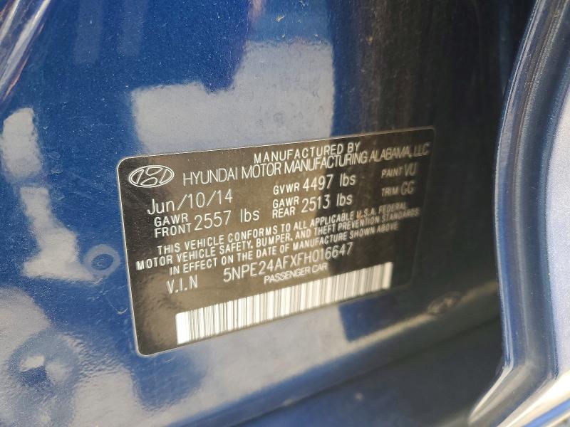 Продажа на аукционе авто 2015 Hyundai Sonata, vin: 5NPE24AFXFH016647, номер лота: 51608536