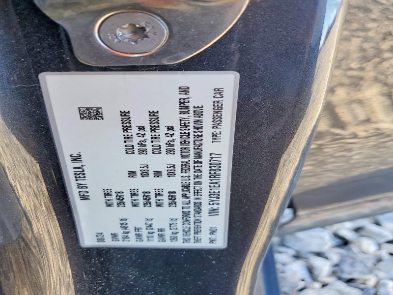 Aukcja sprzedaży 2024 Tesla Model 3, vin: 5YJ3E1EA1RF830717, numer aukcji: 48529676