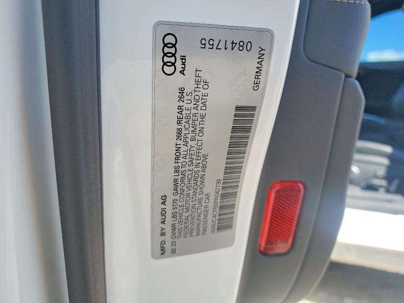 Продаж на аукціоні авто 2023 Audi S5, vin: WAUC4CF50PA042739, номер лоту: 48765706