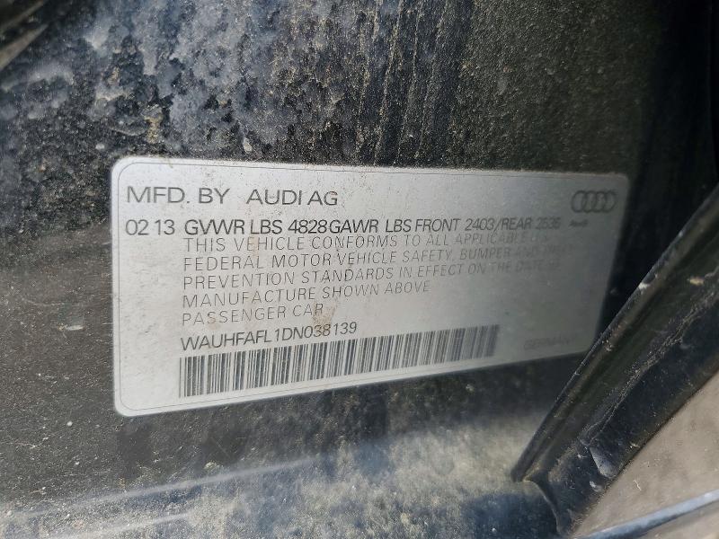 Продажа на аукционе авто 2013 Audi A4, vin: WAUHFAFL1DN038139, номер лота: 49732026
