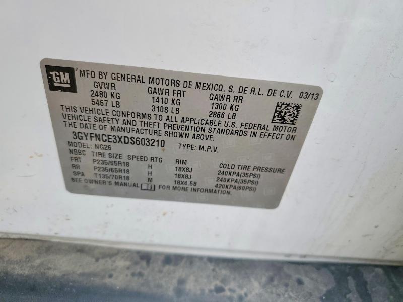 Продаж на аукціоні авто 2013 Cadillac Srx, vin: 3GYFNCE3XDS603210, номер лоту: 51320716