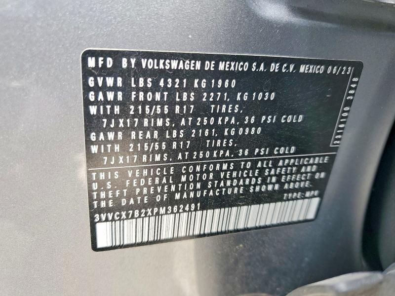 Продаж на аукціоні авто 2023 Volkswagen Taos, vin: 3VVCX7B2XPM362491, номер лоту: 50316976