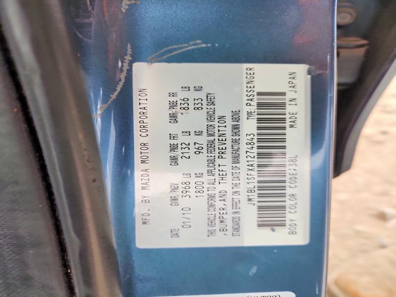 49338646 :رقم المزاد ، JM1BL1SFXA1274843 vin ، 2010 Mazda 3 مزاد بيع