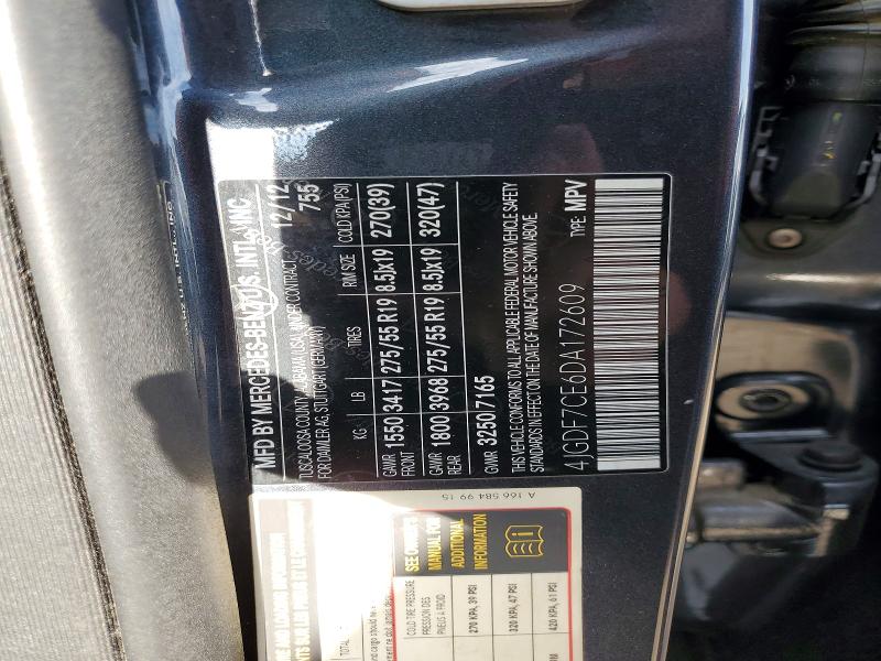 Продажа на аукционе авто 2013 Mercedes-benz Gl, vin: 4JGDF7CE6DA172609, номер лота: 51716056