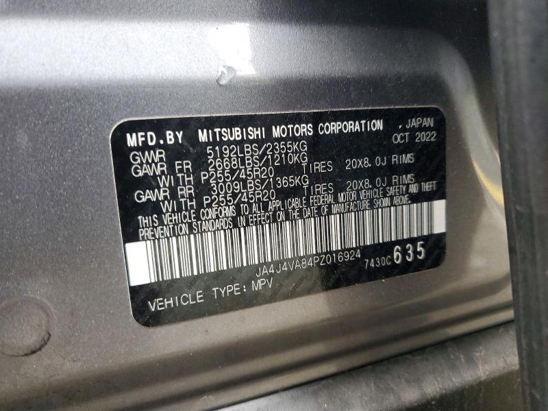 Aukcja sprzedaży 2023 Mitsubishi Outlander, vin: JA4J4VA84PZ016924, numer aukcji: 50999796
