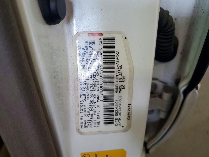 Продаж на аукціоні авто 2003 Lexus Ls, vin: JTHBN30F630095215, номер лоту: 50161766