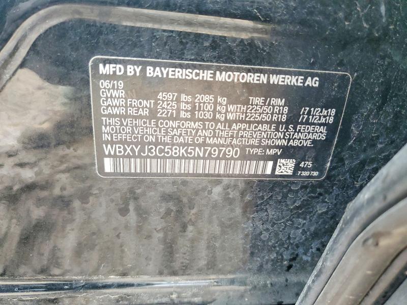 49397306 :رقم المزاد ، WBXYJ3C58K5N79790 vin ، 2019 Bmw X2 مزاد بيع