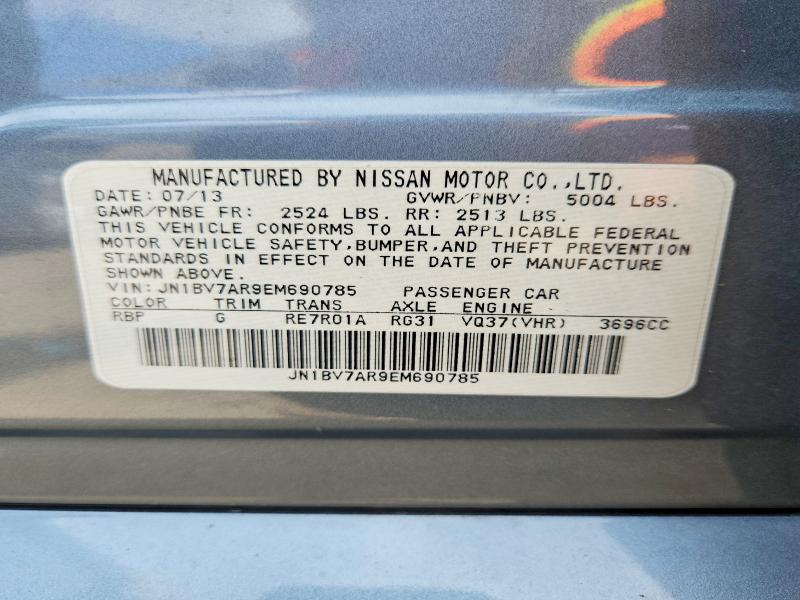 Продажа на аукционе авто 2014 Infiniti Q50, vin: JN1BV7AR9EM690785, номер лота: 50284166