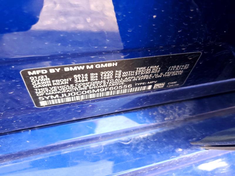 Aukcja sprzedaży 2021 Bmw X5, vin: 5YMJU0C06M9F60556, numer aukcji: 47898846