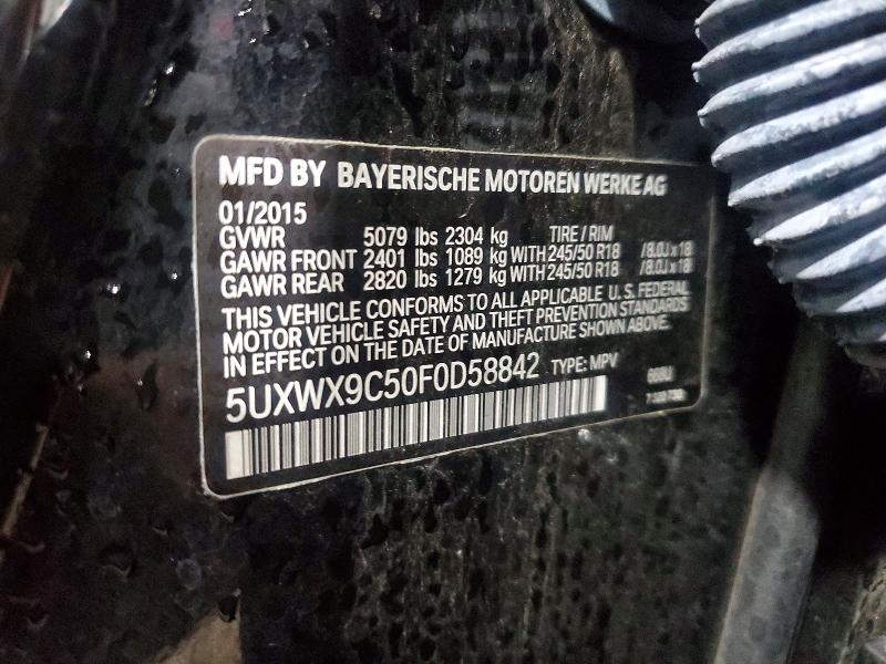 Aukcja sprzedaży 2015 Bmw X3, vin: 5UXWX9C50F0D58842, numer aukcji: 49622916