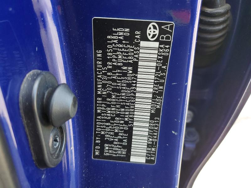 Продажа на аукционе авто 2015 Toyota Corolla, vin: 5YFBURHE6FP294472, номер лота: 50136666