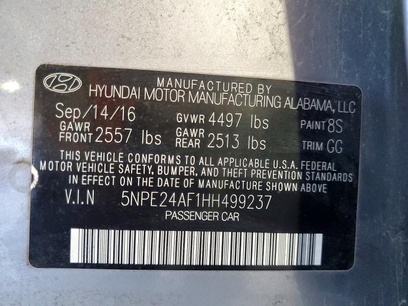 Aukcja sprzedaży 2017 Hyundai Sonata, vin: 5NPE24AF1HH499237, numer aukcji: 50527876