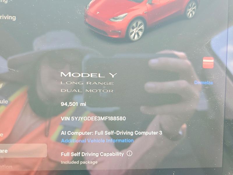 Продаж на аукціоні авто 2021 Tesla Model Y, vin: 5YJYGDEE3MF188580, номер лоту: 50736726