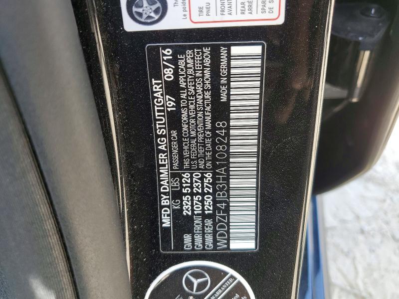 Продаж на аукціоні авто 2017 Mercedes-benz E, vin: WDDZF4JB3HA108248, номер лоту: 51057586
