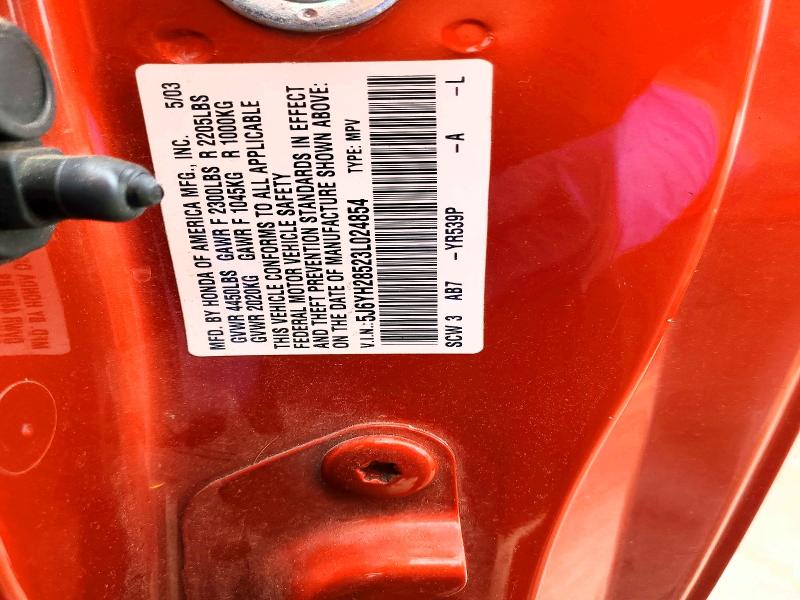 48821806 :رقم المزاد ، 5J6YH28523L024854 vin ، 2003 Honda Element مزاد بيع