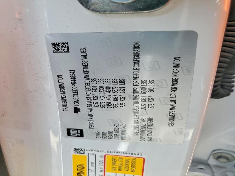 50180096 :رقم المزاد ، 1GNSCLED0PR448541 vin ، 2023 Chevrolet Tahoe مزاد بيع