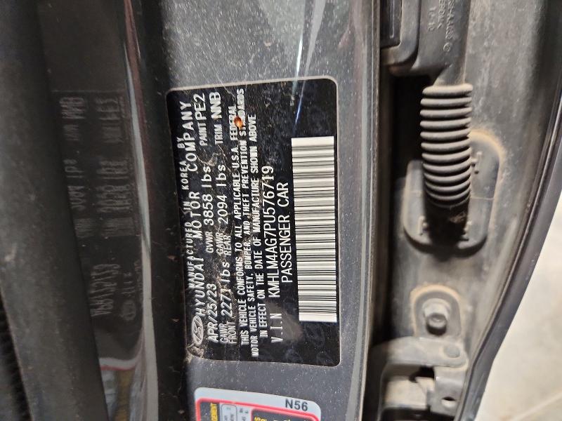 46638656 :رقم المزاد ، KMHLM4AG7PU576719 vin ، 2023 Hyundai Elantra مزاد بيع