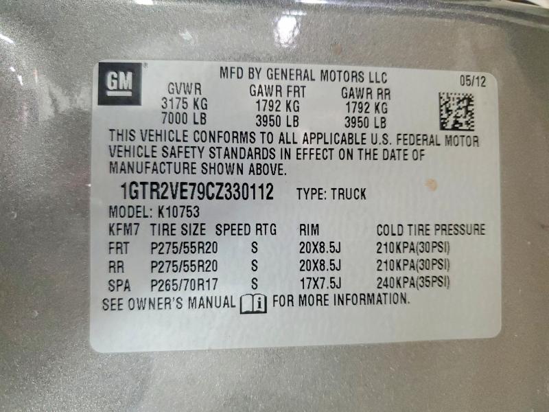 Продажа на аукционе авто 2012 Gmc Sierra, vin: 1GTR2VE79CZ330112, номер лота: 50344746