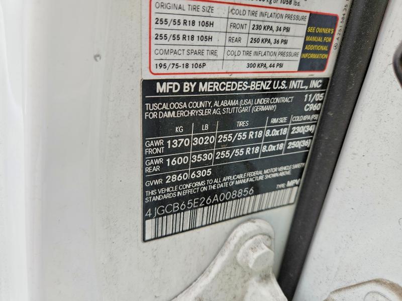 Продажа на аукционе авто 2006 Mercedes-benz 350, vin: 4JGCB65E26A008856, номер лота: 49495596