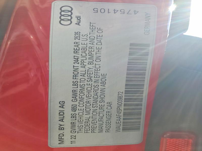 Aukcja sprzedaży 2023 Audi A4, vin: WAUEAAF45PN009872, numer aukcji: 48286046