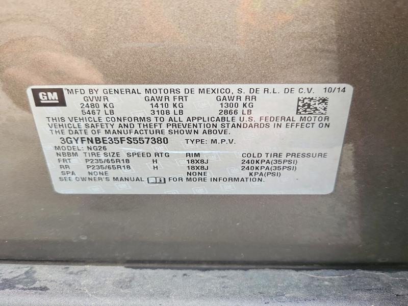 Продажа на аукционе авто 2015 Cadillac Srx, vin: 3GYFNBE35FS557380, номер лота: 48064116