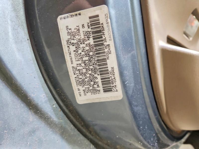 Продаж на аукціоні авто 2000 Toyota Sienna, vin: 4T3ZF19C2YU202385, номер лоту: 51262656