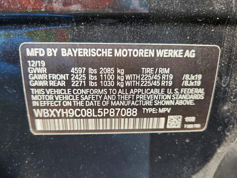 Продажа на аукционе авто 2020 Bmw X2, vin: WBXYH9C08L5P87088, номер лота: 48714636