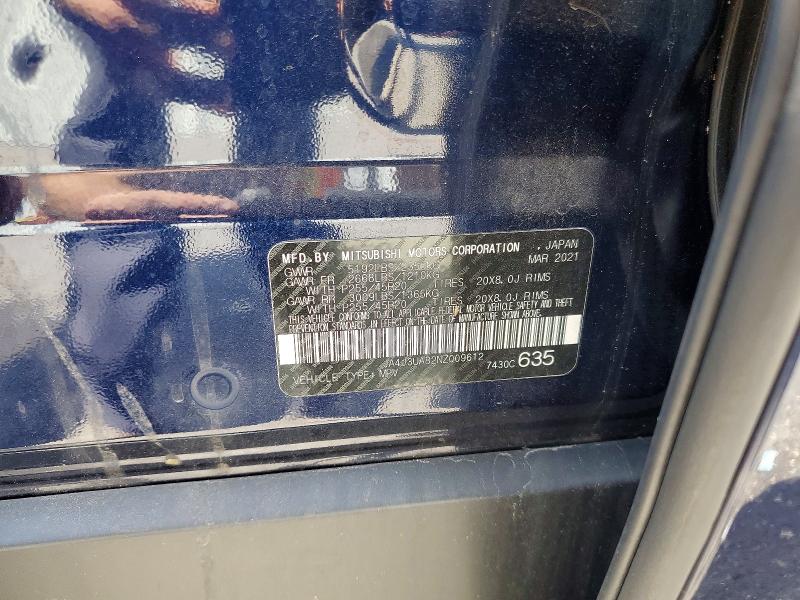 Aukcja sprzedaży 2022 Mitsubishi Outlander, vin: JA4J3UA82NZ009612, numer aukcji: 49226236