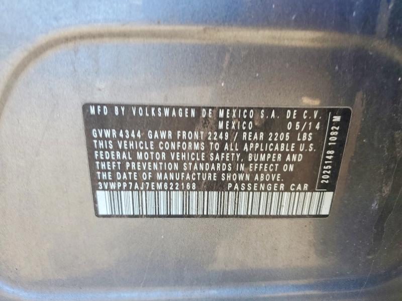 Aukcja sprzedaży 2014 Volkswagen Jetta, vin: 3VWPP7AJ7EM622168, numer aukcji: 51199916