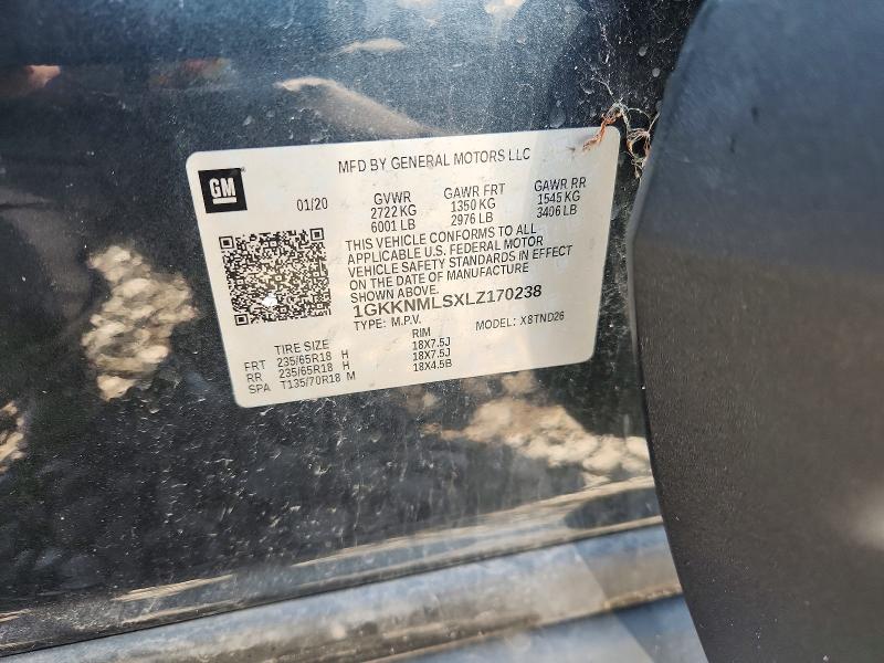 Aukcja sprzedaży 2020 Gmc Acadia, vin: 1GKKNMLSXLZ170238, numer aukcji: 50364036