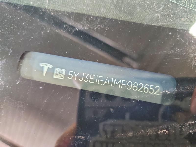 Aukcja sprzedaży 2021 Tesla Model 3, vin: 5YJ3E1EA1MF982652, numer aukcji: 50893526