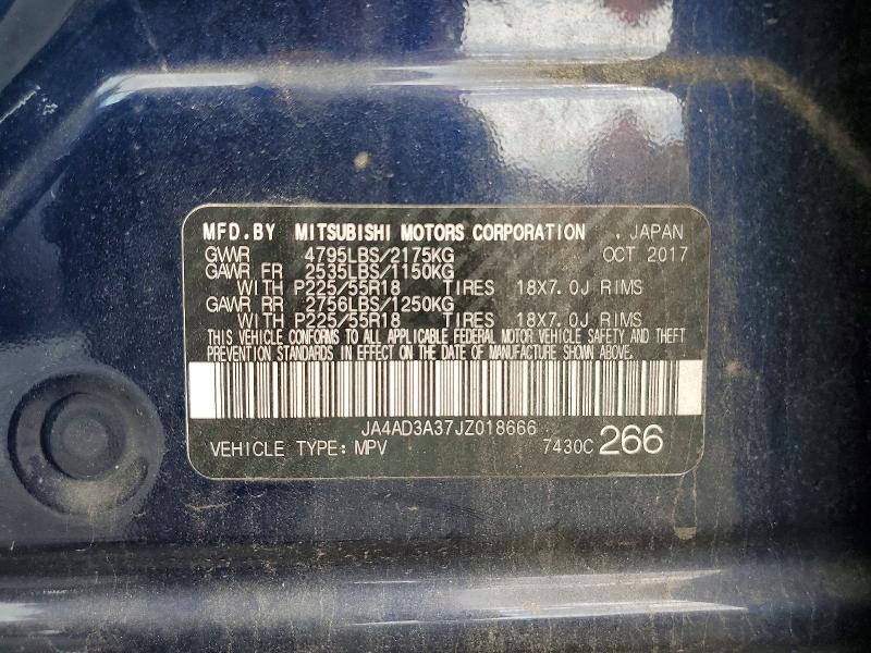 Продаж на аукціоні авто 2018 Mitsubishi Outlander, vin: JA4AD3A37JZ018666, номер лоту: 51763836