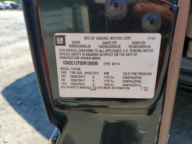 49948386 :رقم المزاد ، 1GKEC13T95R109590 vin ، 2005 Gmc Yukon مزاد بيع