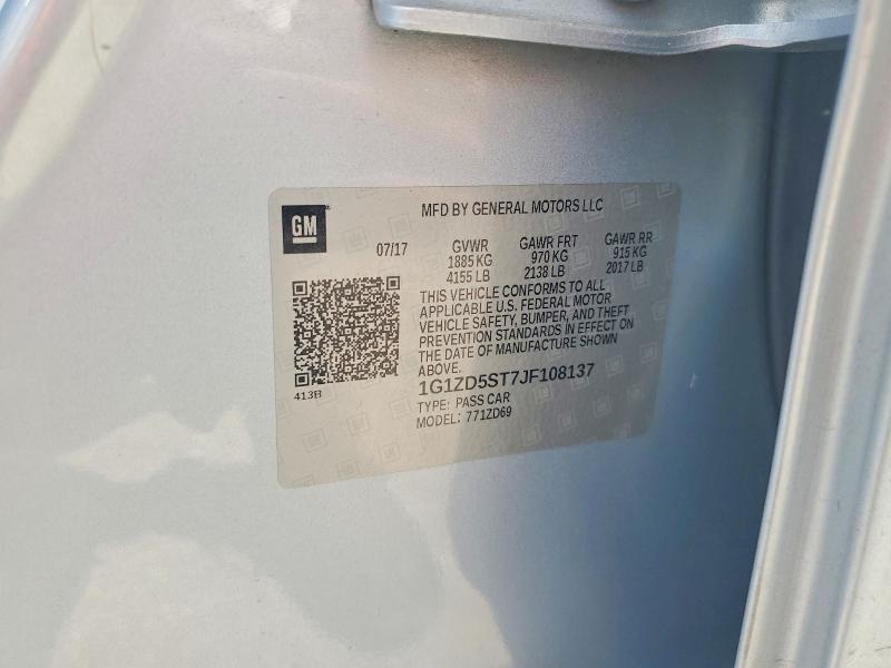Aukcja sprzedaży 2018 Chevrolet Malibu, vin: 1G1ZD5ST7JF108137, numer aukcji: 48354136